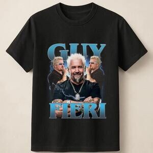 Guy Fieri Heroic Look With Crossed Arms And Glow Effect Unisex T Shirt